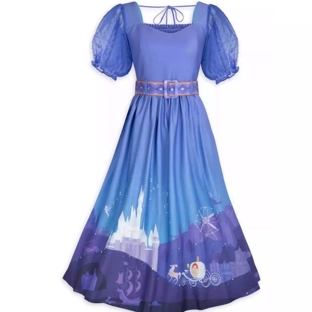 D23 New Disney Dress Womens Blue Cinderella Castle Her Universe Ashley Taylor LG